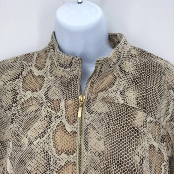 Ruby Rd. Women’s Reptile Embossed Full Zip-Up Jacket Business Casual Size 8 - Picture 2 of 7